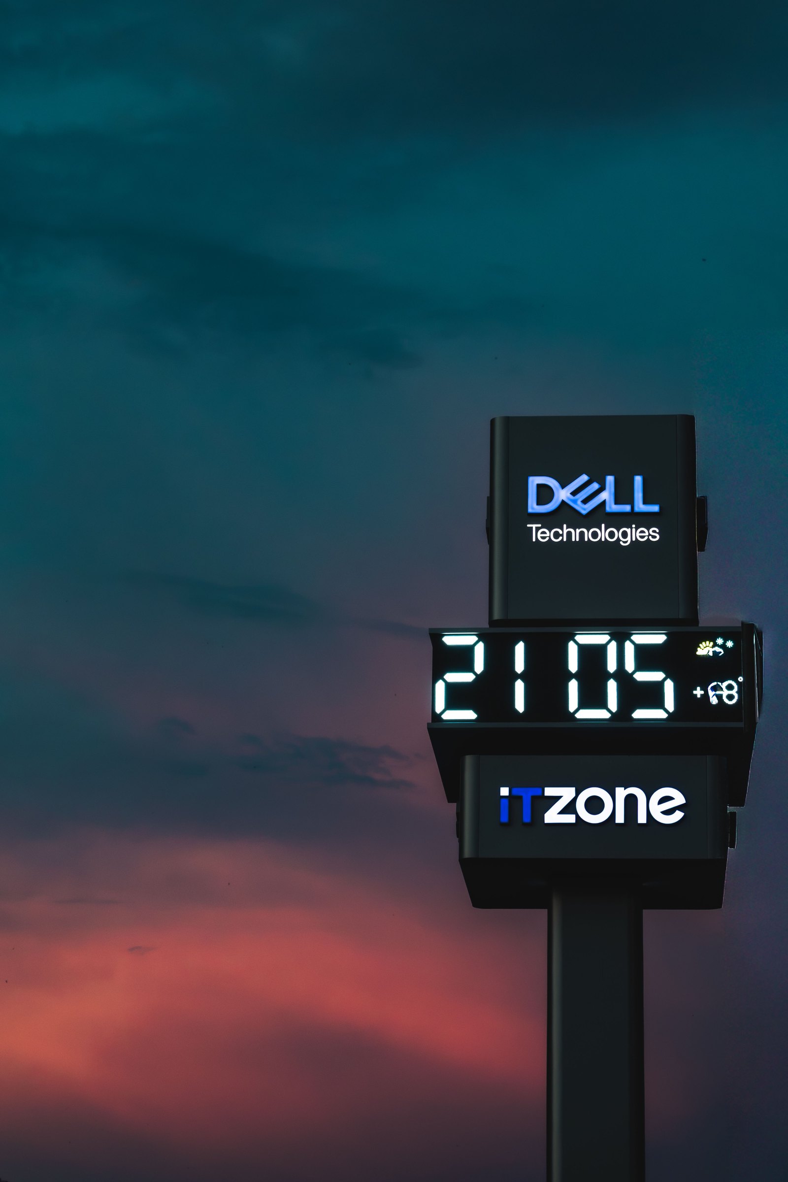 Indoor LED display installation in a commercial public space
